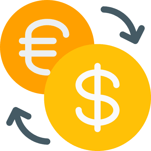 money exchange vector image